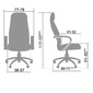 Кресло для руководителя Люкс/LUX-11 Ch | Натуральная перфорированная кожа №720