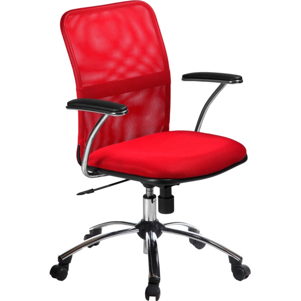 Кресло офисное "Форум" Хром | Красный №22