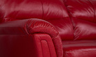 Диван "Ливерпуль" прямой | Натуральная кожа - Bellagio Scarlet Red