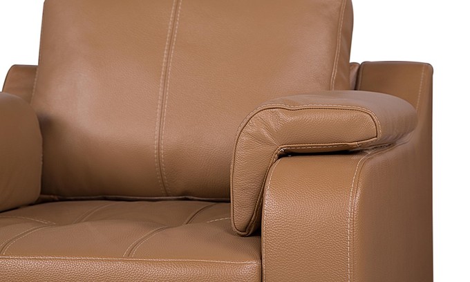 Кресло "Берета" | Натуральная кожа - Bellagio Caramel